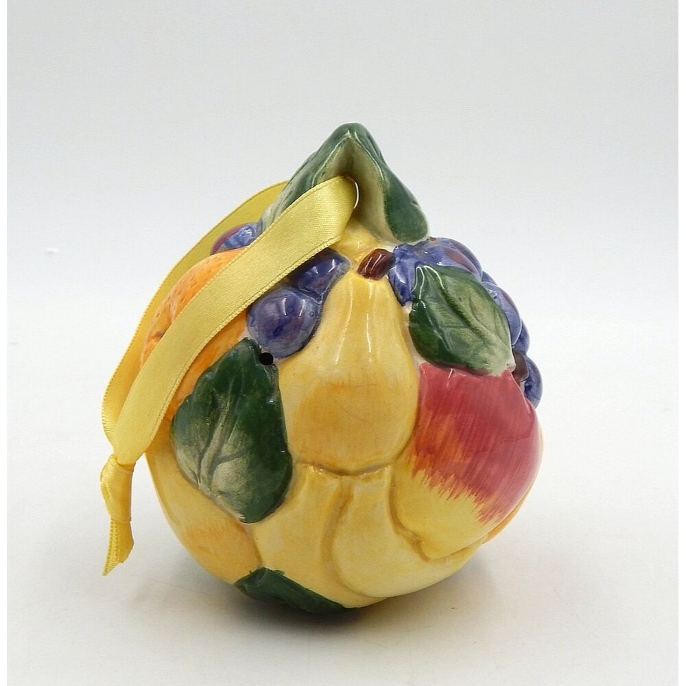 Fitz And Floyd Figurine Hand Painted Pomander Ceramic Caribbean Fruit 1989